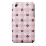 Mod Spots Pink-Browns iPhone 3G/3GS Case Iphone 3 Cover