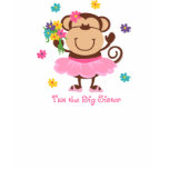 Monkey Big Sister T Shirts