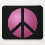 Mousemat Peace, Pink, Black Mouse Pads