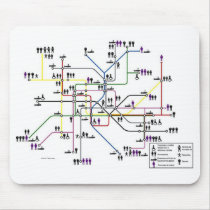 Mousepadの地下鉄の地図
