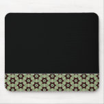 Mousepad Black Tan Red Stars Elegant Mousemat
