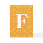 Ornate Floral Monogram - Letter F Card