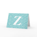Ornate Floral Monogram - Letter Z Greeting Card