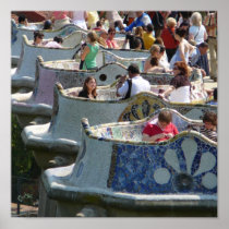 Parc Guell - Snaky座席 ポスター