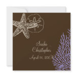 PixDezines starfish/purple coral Custom Invitations