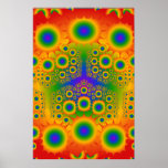 Poster: Rainbow Fractal Explosions: Vector Art