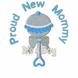 Proud New Mommy Embroidered Polo Shirt