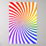 Psychedelic Poster: Rainbow Spiral
