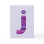 Purple Monogram - Letter J Greeting Cards