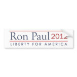 Ron Paul 2012  Liberty for America Big Bumper Stickers