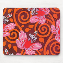 Seguyのアール・デコのピンクの花- Mousepad