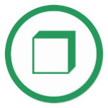 Square down-left sticker