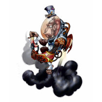 Steampunkの宇宙のチンパンジー Ｔ シャツ