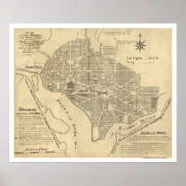 Washington D.C.の地図1792年の計画