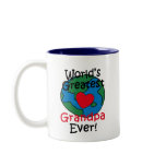 World’s Greatest Grandpa Heart Coffee Mugs