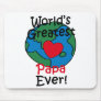 World’s Greatest Papa Heart Mouse Mats