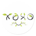 XOXO 丸形シールステッカー