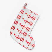 顔文字の肩ツかけ スモールクリスマスストッキング Zazzle Co Jp