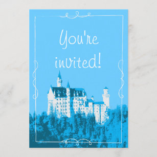 白い 城招待状 案内状 インビテーションデザイン Zazzle Co Jp