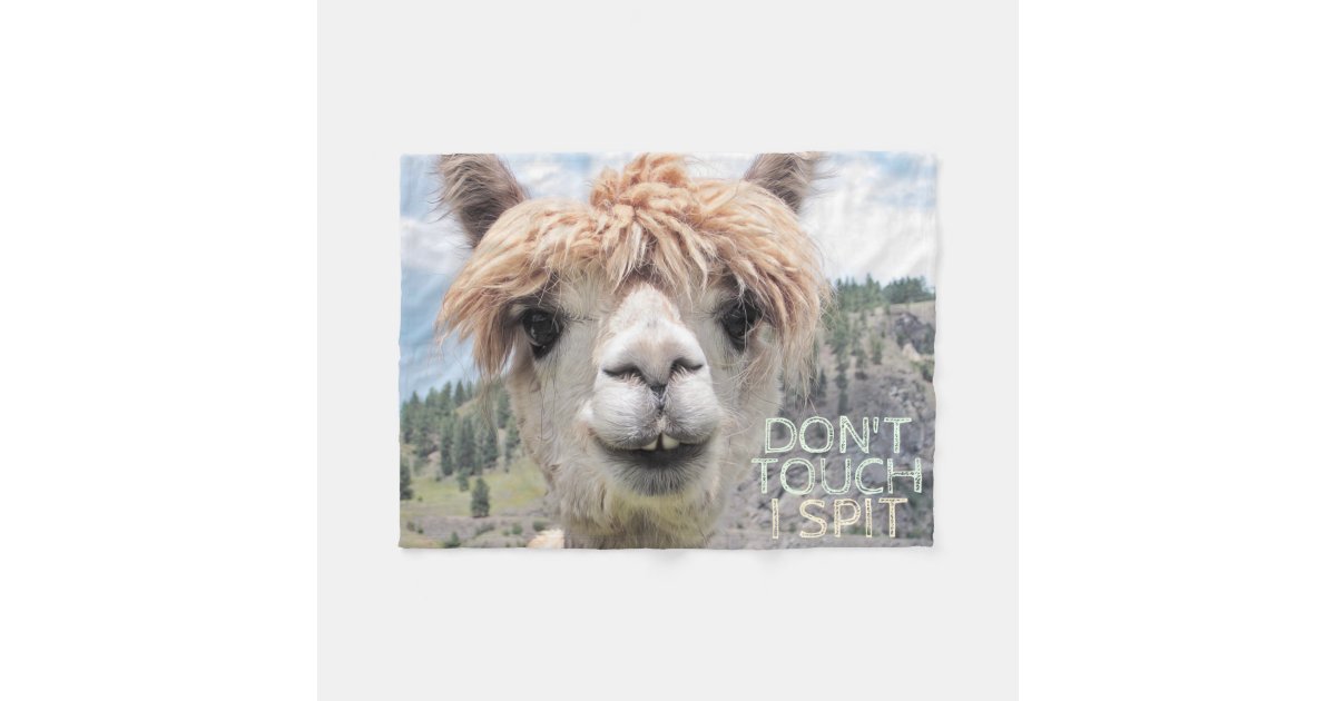 おもしろいなアルパカのラマは私に吐きます触れません フリースブランケット Zazzle Co Jp おもしろいなアルパカのラマは私に吐きます触れません フリースブランケット Zazzle Co Jp