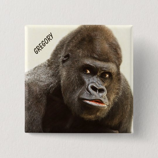 おもしろいなゴリラの名前をカスタムするボタン 缶バッジ Zazzle Co Jp おもしろいなゴリラの名前をカスタムするボタン 缶バッジ Zazzle Co Jp