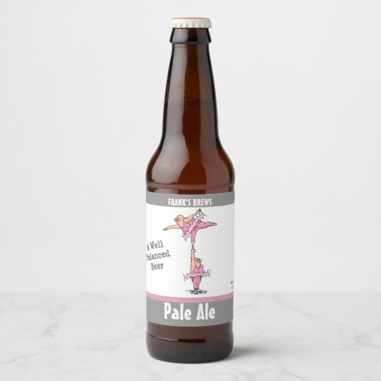 おもしろいなピンクのチュチュの漫画 ビールラベル Zazzle Co Jp おもしろいなピンクのチュチュの漫画 ビールラベル Zazzle Co Jp