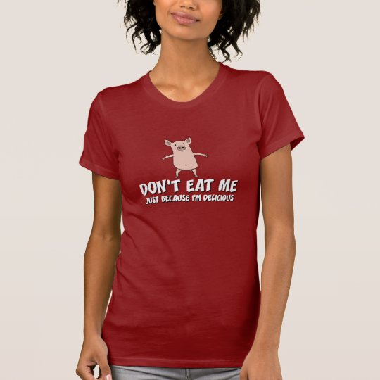 おもしろいなブタのワイシャツ 私を食べないで下さい Tシャツ Zazzle Co Jp