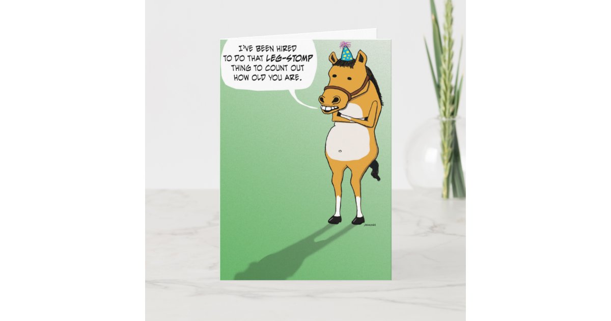 おもしろいな馬のバースデー カード カード Zazzle Co Jp おもしろいな馬のバースデー カード カード Zazzle Co Jp