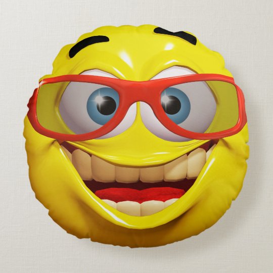 おもしろいな3d顔文字 ラウンドクッション Zazzle Co Jp おもしろいな3d顔文字 ラウンドクッション Zazzle Co Jp