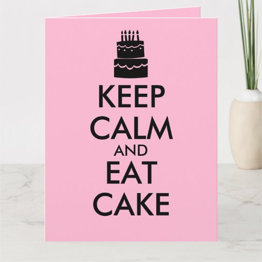 おもしろい平静を保ち ケーキ巨人の誕生日カードを食べて下さい カード Zazzle Co Jp