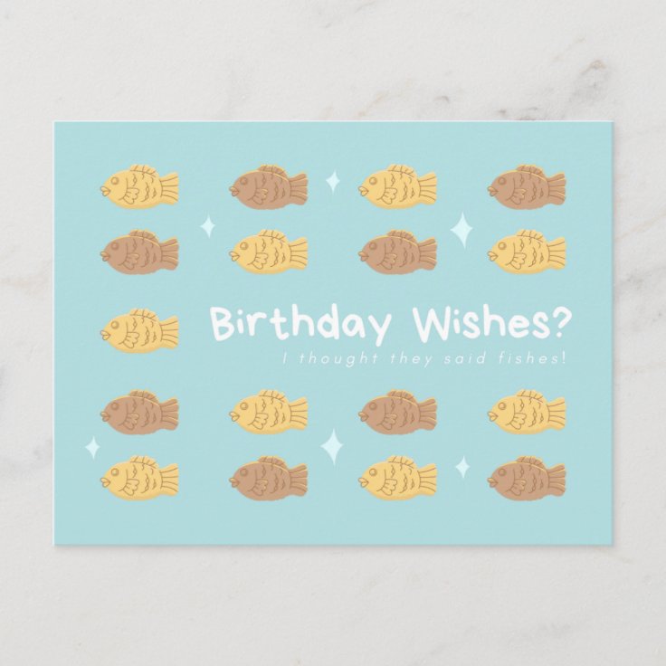 おもしろい誕生日 魚考えだって ポストカード Zazzle Co Jp おもしろい誕生日 魚考えだって ポストカード Zazzle Co Jp