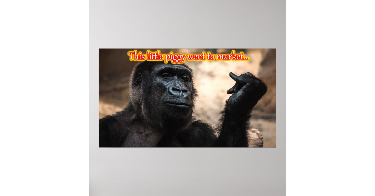 おもしろい諺を用いるおもしろいな猿のサルのチンパンジーのミーム ポスター Zazzle Co Jp