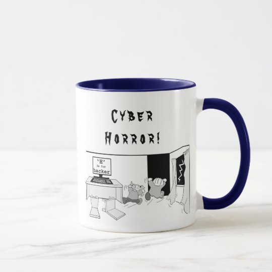 おもしろい Hサイバーhorrorは のハッカーの のためです マグカップ Zazzle Co Jp