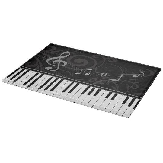 お洒落なピアノおよび音符 カッティングボード Zazzle Co Jp