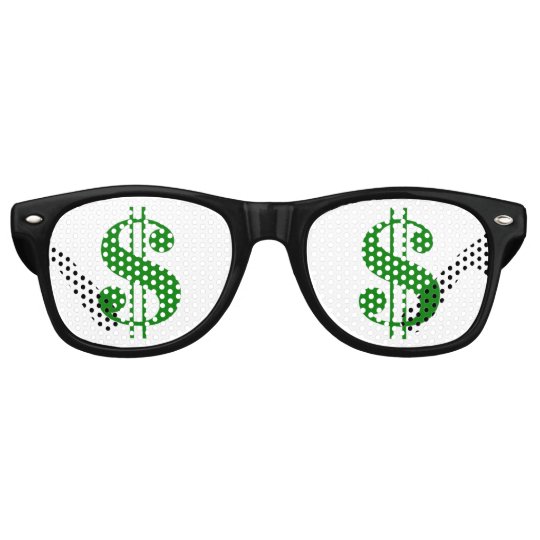 お金のhungryadultのレトロのパーティーの陰 レトロサングラス Zazzle Co Jp