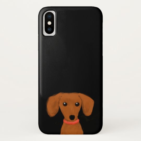 かわいいかいま見るダックスフント のウインナー犬の子犬doxie Case Mate Iphoneケース Zazzle Co Jp