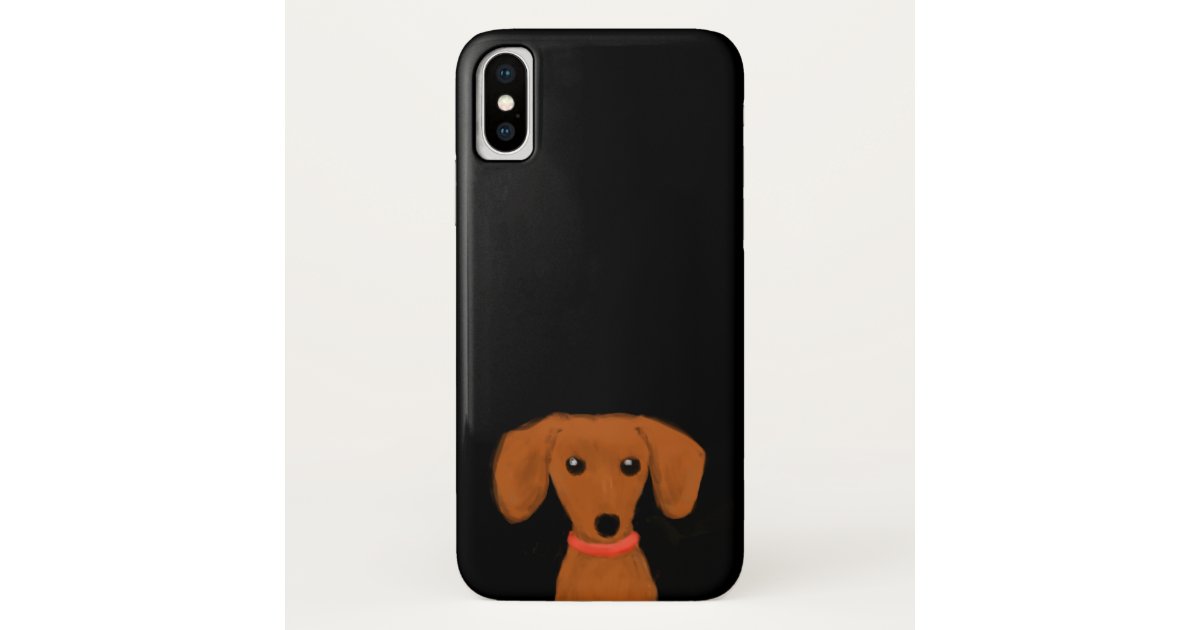 かわいいかいま見るダックスフント のウインナー犬の子犬doxie Case Mate Iphoneケース Zazzle Co Jp