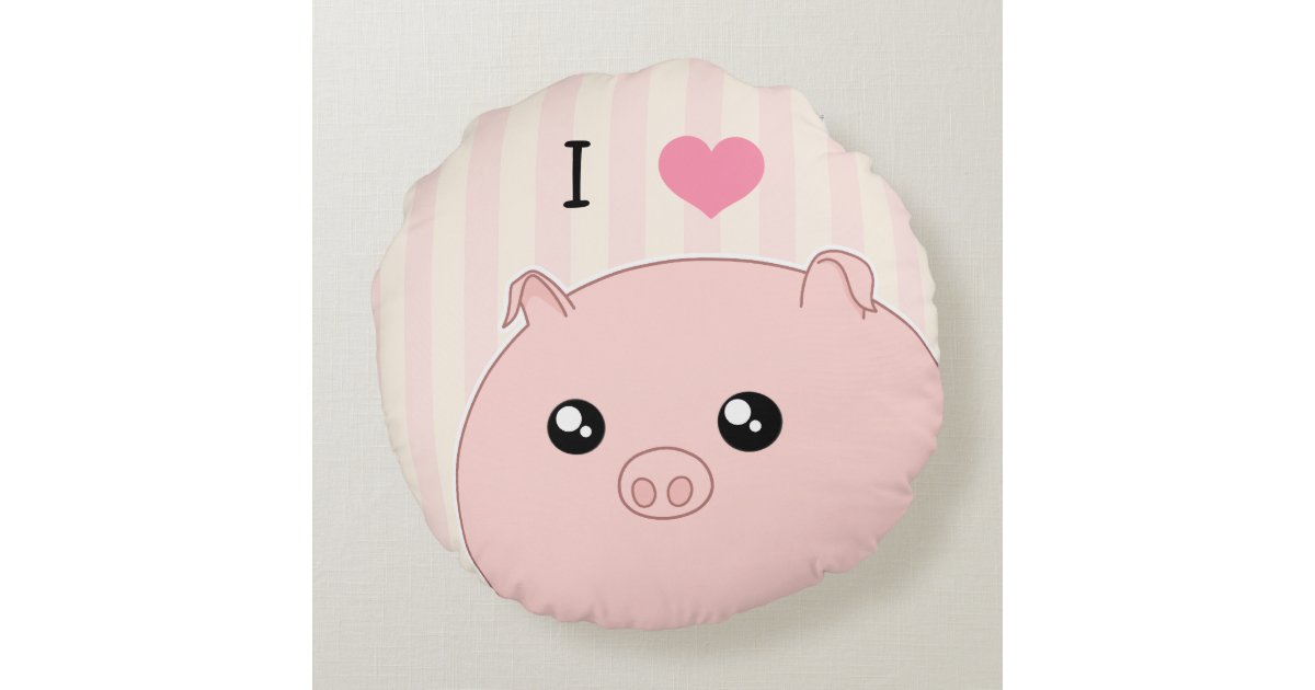 かわいいかわいいのぽっちゃりしたピンクのブタ ラウンドクッション Zazzle Co Jp かわいいかわいいのぽっちゃりしたピンクのブタ ラウンドクッション Zazzle Co Jp