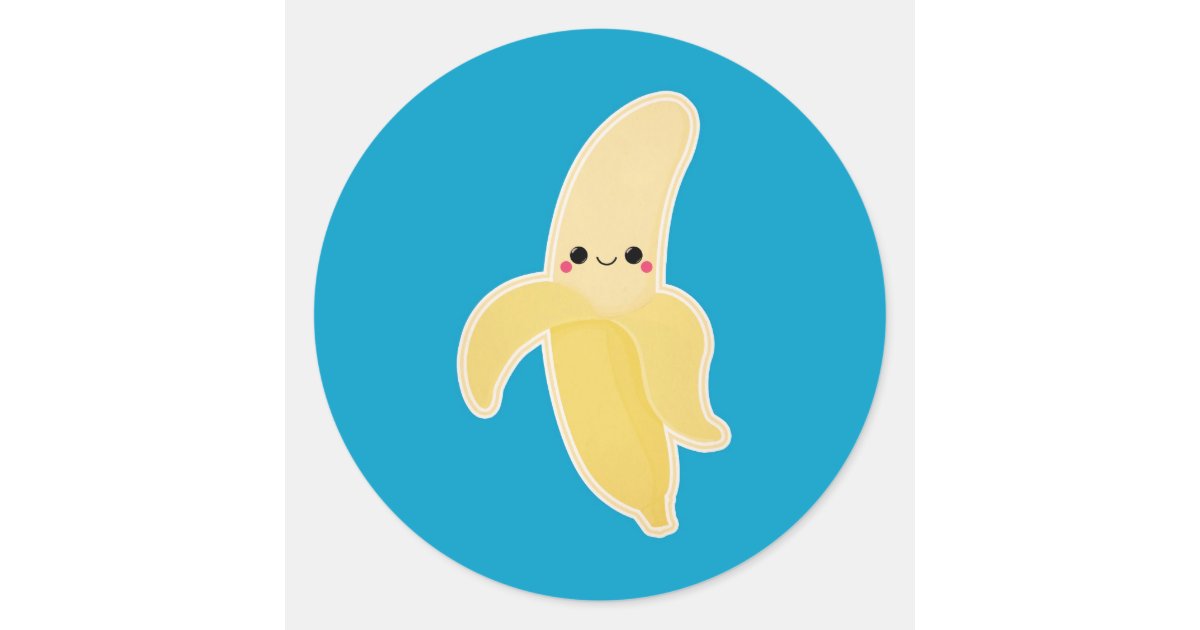 かわいいかわいいのバナナ ラウンドシール Zazzle Co Jp