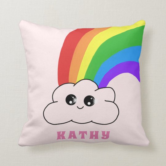 かわいいかわいいクラウドレインボーピンクキッド S名前スローp クッション Zazzle Co Jp かわいいかわいいクラウドレインボーピンクキッド S名前スローp クッション Zazzle Co Jp