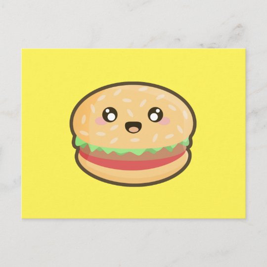 かわいいのハンバーガー ポストカード Zazzle Co Jp