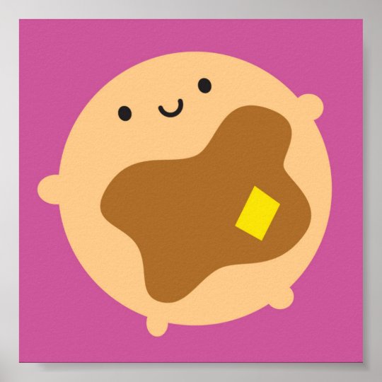 かわいいのパンケーキ ポスター Zazzle Co Jp