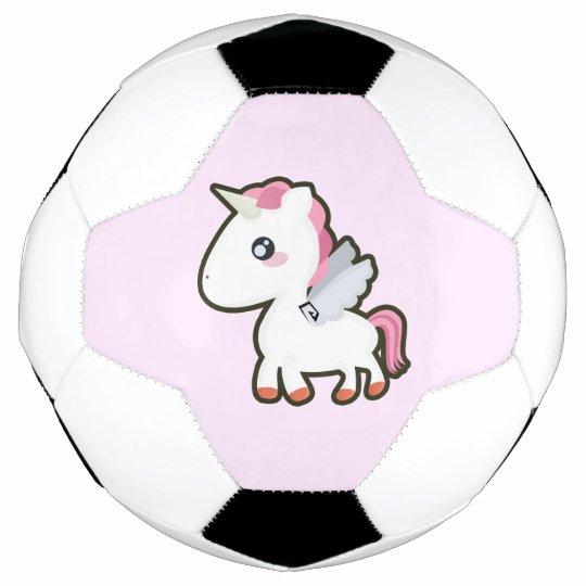 かわいいのユニコーン サッカーボール Zazzle Co Jp