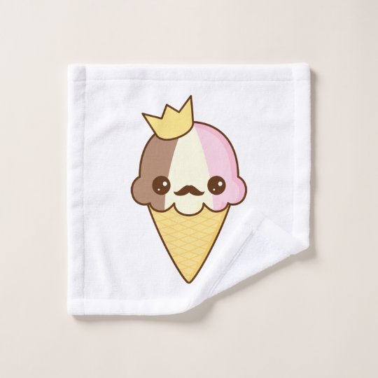 かわいいのneapolitanアイスクリームコーン ウォッシュタオル Zazzle Co Jp