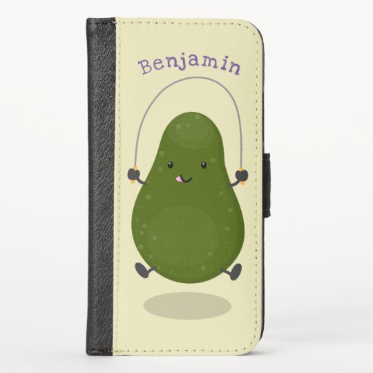 かわいいアボカドジャンプロープ漫画イラストレーション Iphoneウォレットケース Zazzle Co Jp かわいいアボカドジャンプロープ漫画イラストレーション Iphoneウォレットケース Zazzle Co Jp
