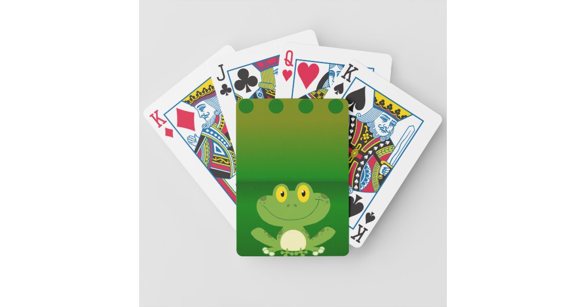 かわいいカエルのデザイン バイスクルトランプ Zazzle Co Jp かわいいカエルのデザイン バイスクルトランプ Zazzle Co Jp