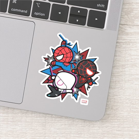 かわいいスパイダーマン 幽霊スパイダー マイルズモラレス シール Zazzle Co Jp