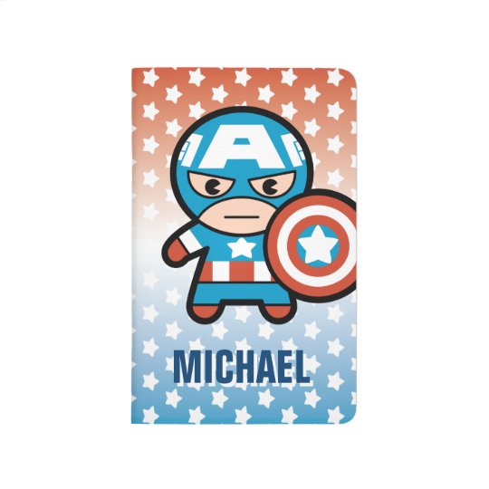 かわいいズキャプテンアメリカウィズシールド ポケットジャーナル Zazzle Co Jp