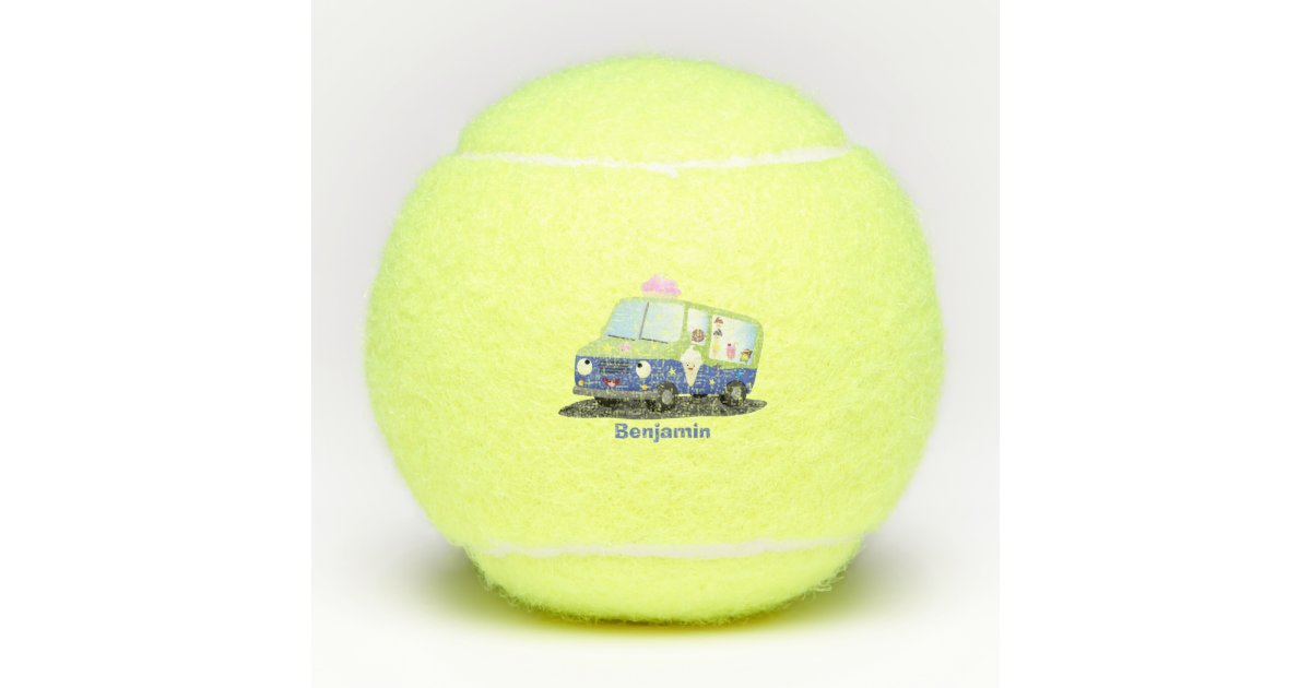 かわいいハッピーアイスクリーム漫画 テニスボール Zazzle Co Jp