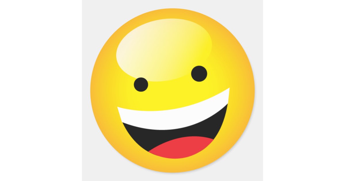 かわいいハッピー絵文字笑い顔パーティータイムシンボル ラウンドシール Zazzle Co Jp かわいいハッピー絵文字笑い顔パーティータイムシンボル ラウンドシール Zazzle Co Jp